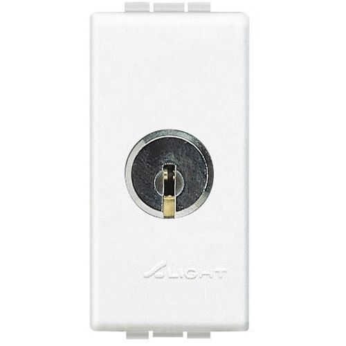 Livinglight - Comutador 16 AX com chave - Branco, 1 módulo