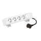 Incara On Desk - 4 tomadas 2P+T Schuko + 1 interruptor geral luminoso - Branco